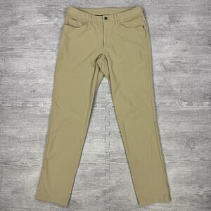 Lululemon Pants Mens 31x32 Beige Tan ABC Slim Fit Commission 5 Pocket LM5426S